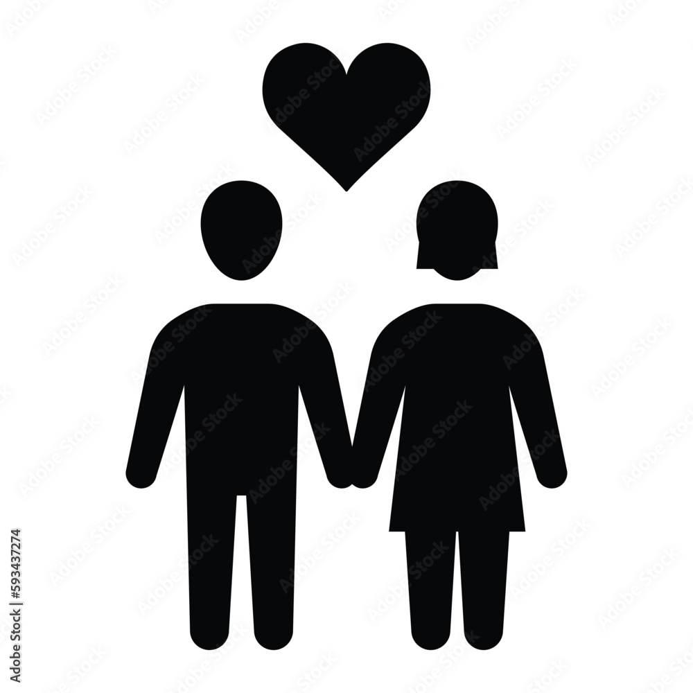 Man woman relationship vector icon Man woman relationship vector icon