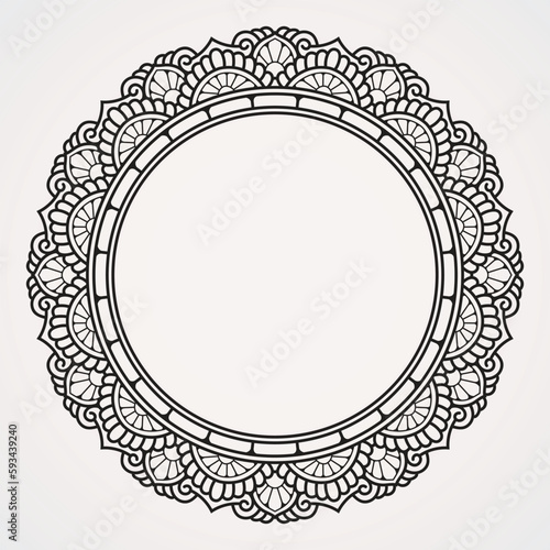 Photography Traditional circular pattern for photo or text border