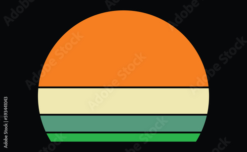 Free Download Retro Vintage Sunset for T-Shirt design - GFXLoad