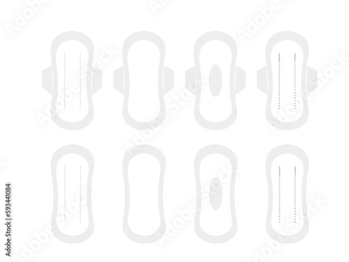 ナプキン　生理用品　イラスト　セット