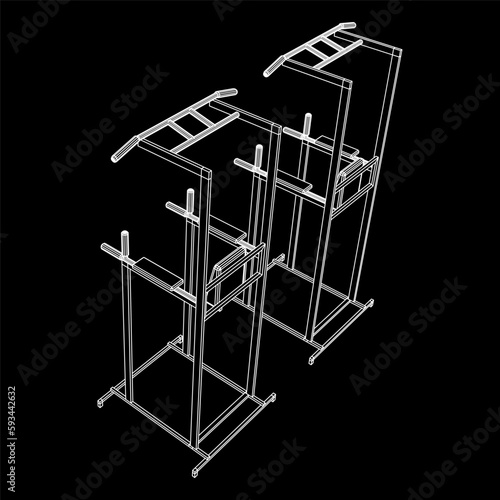 Pull up bar. Upper body workout, bodybuilding exercise.