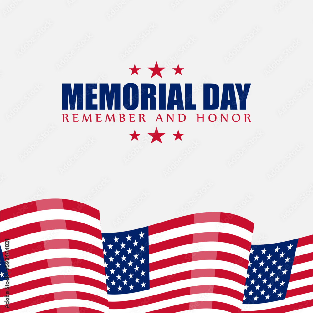 Vector illustration of U.S. Memorial Day banner Vector illustration of U.S. Memorial Day banner