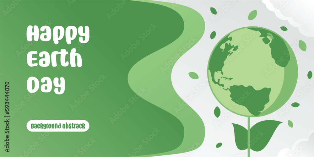 Fototapeta premium earth day banner, happy earth day. for environmental saving celebration, banner template, social media, web