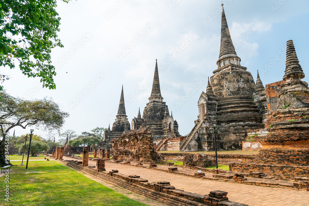 Wat Phra Sri Sanphet Temple in the precinct of Sukhothai Historical Park, a UNESCO World Heritage Site in Thailand Wat Phra Sri Sanphet Temple in the precinct of Sukhothai Historical Park, a UNESCO World Heritage Site in Thailand