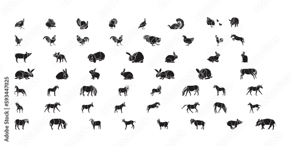 Creative New silhouettes of animals Creative New silhouettes of animals
