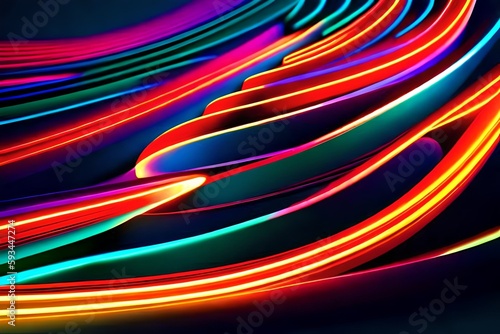 abstract 3d colorful neon lights for modern background
