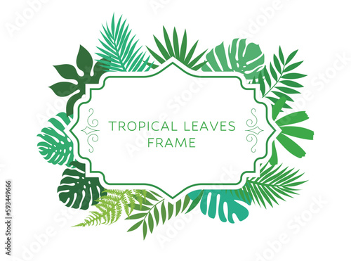 トロピカル葉っぱフレーム