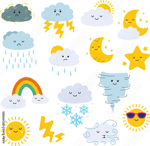 set of weather illustrations