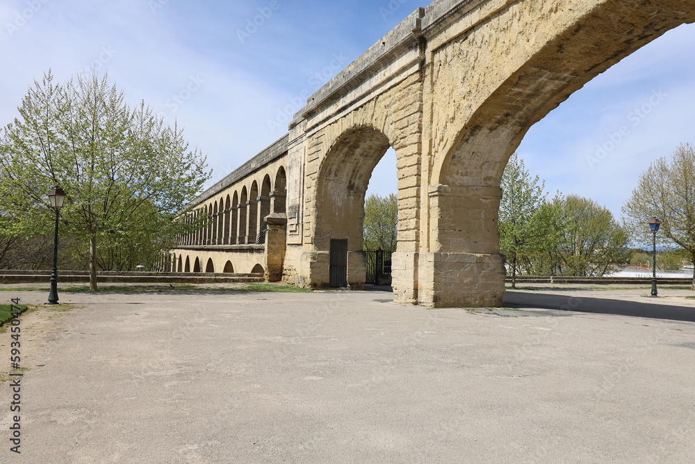 L'aqueduc Saint Clément, ville de Montpellier, département de l'Hérault, France