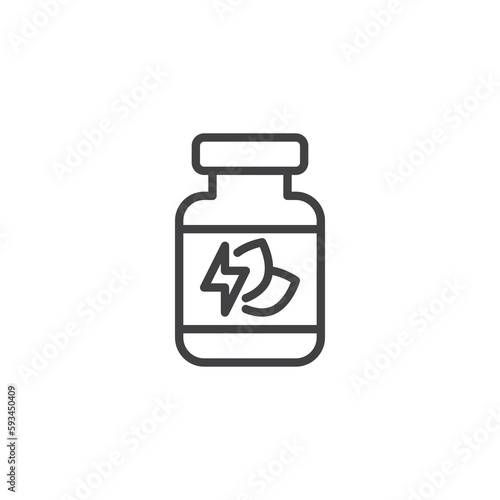 Sports nutrition line icon