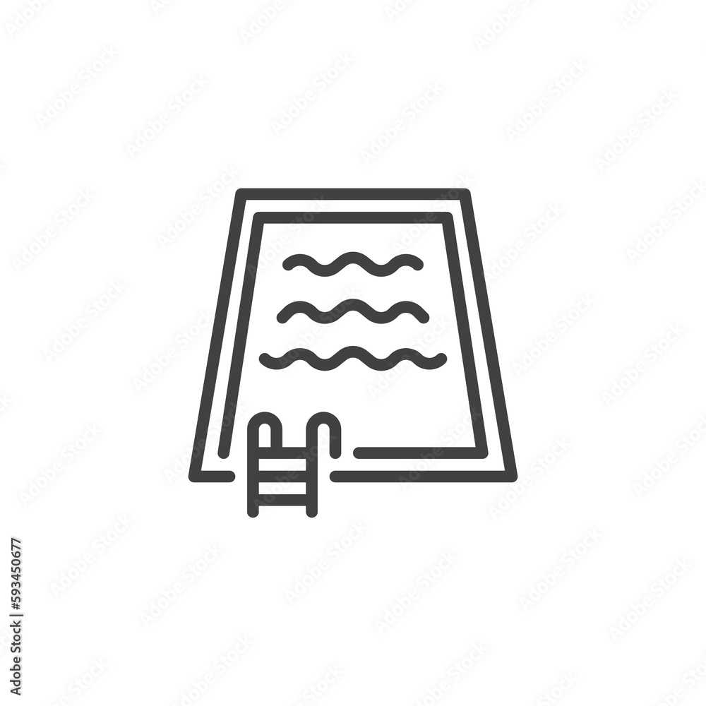 Swimming pool line icon Swimming pool line icon