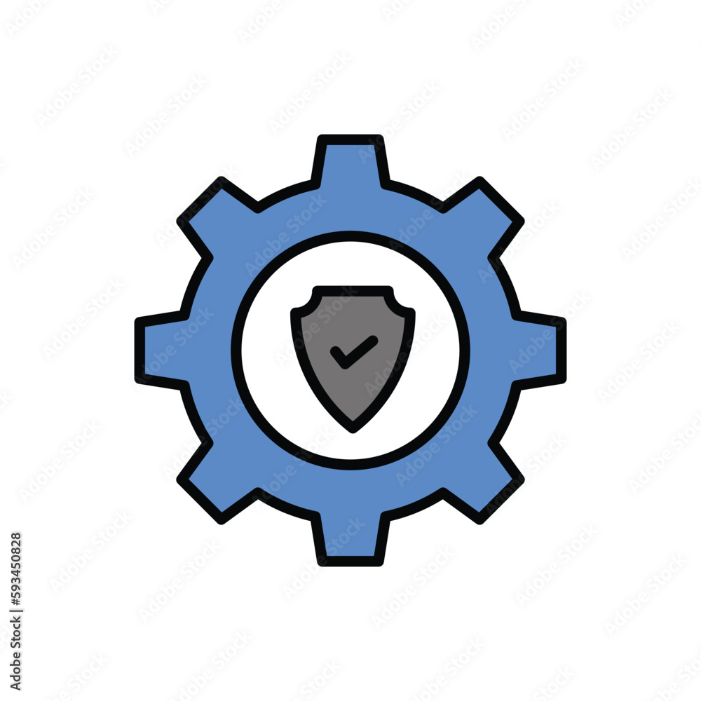 Protection Security icon vector stock.
