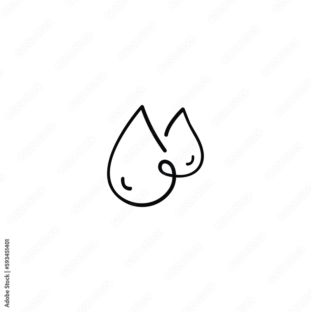 Water Drop Line Style Icon Design Water Drop Line Style Icon Design