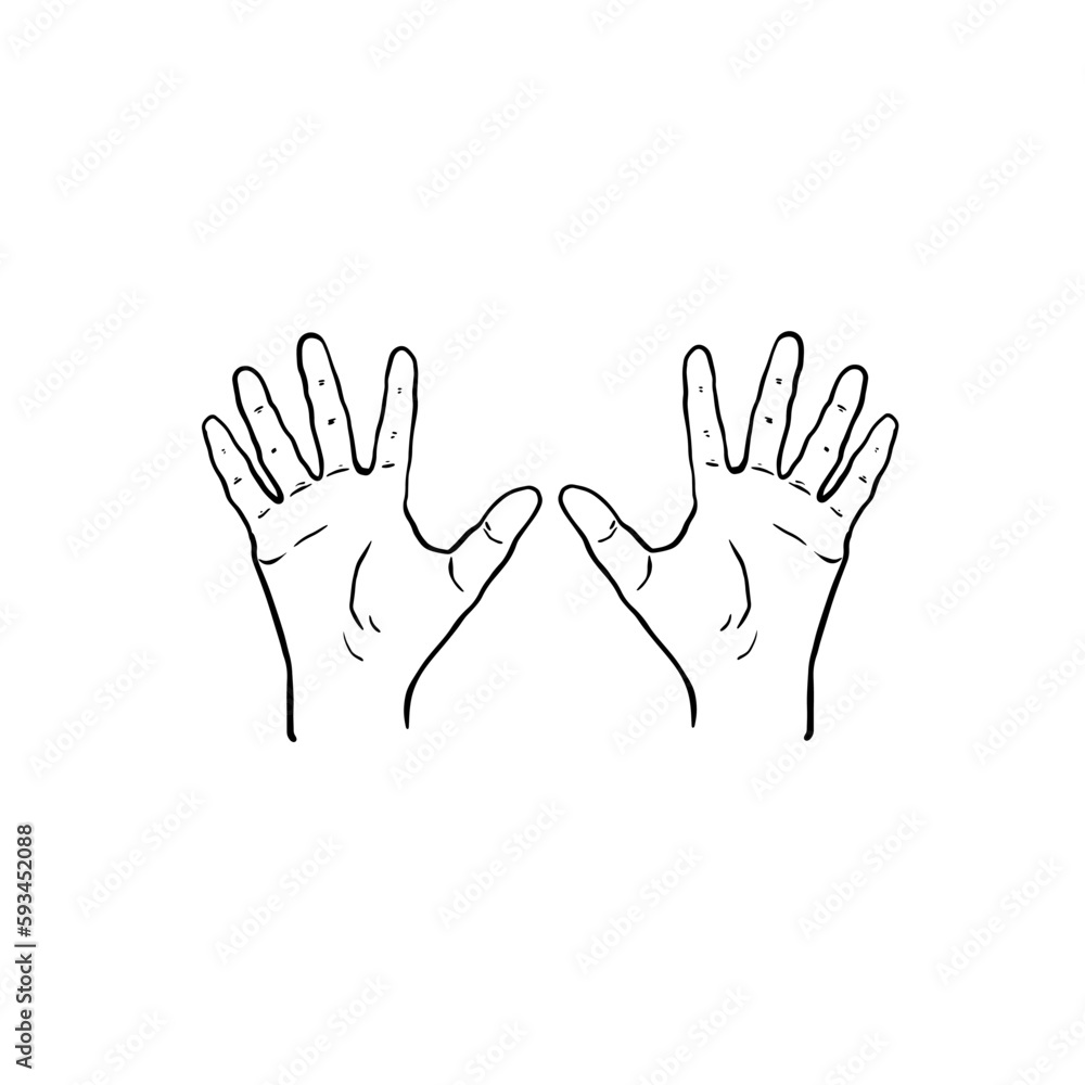 hand drawn illustration of a finger showing the number ten on white background hand drawn illustration of a finger showing the number ten on white background