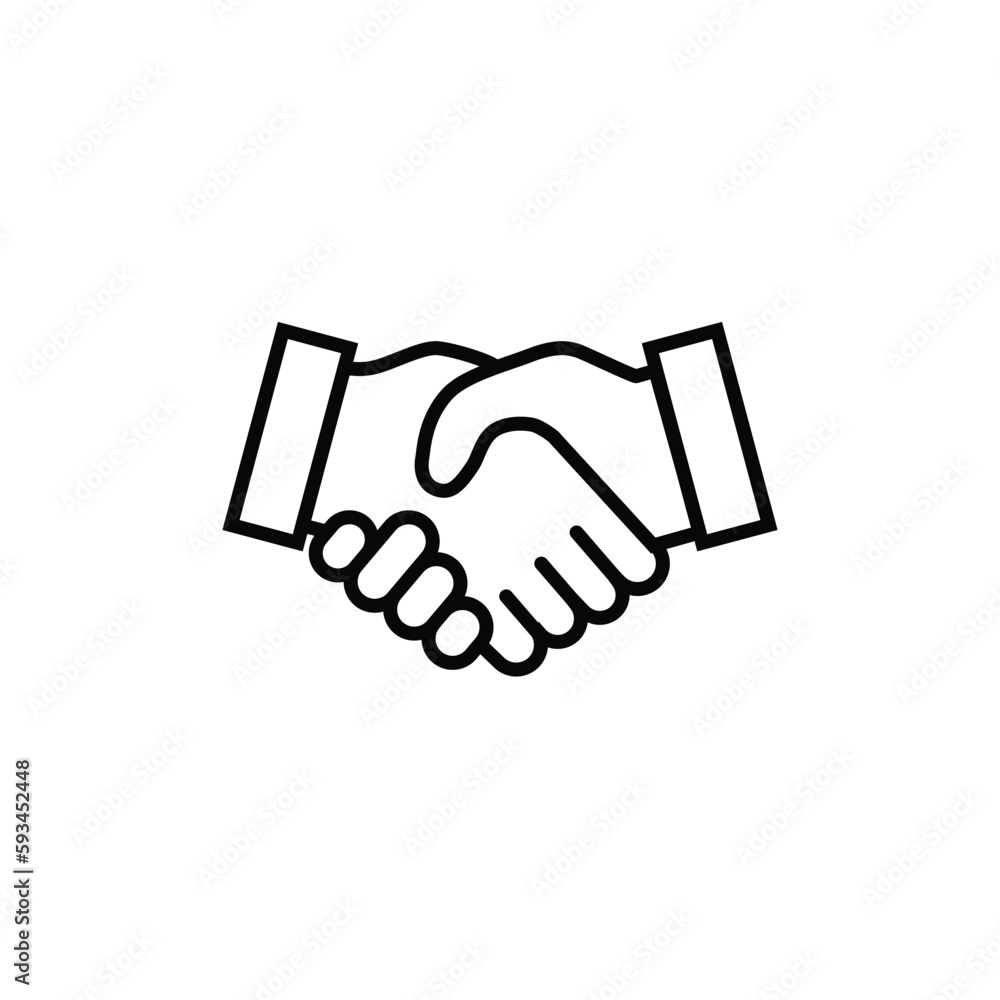handshake icon sign business deal sign outline handshake icon sign business deal sign outline
