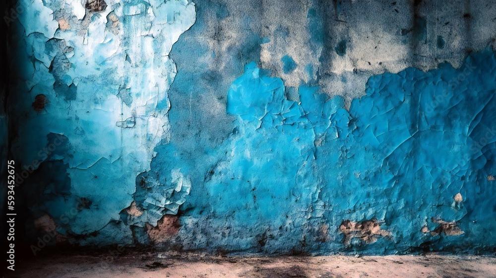 青色の壁の神秘的な背景