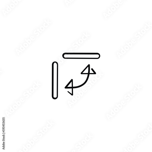Swing Air Conditioner Line Style Icon Design

