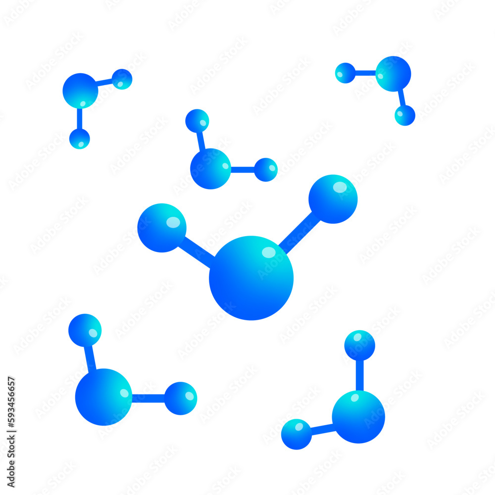 flat molecule illustration set. flat molecule illustration set.