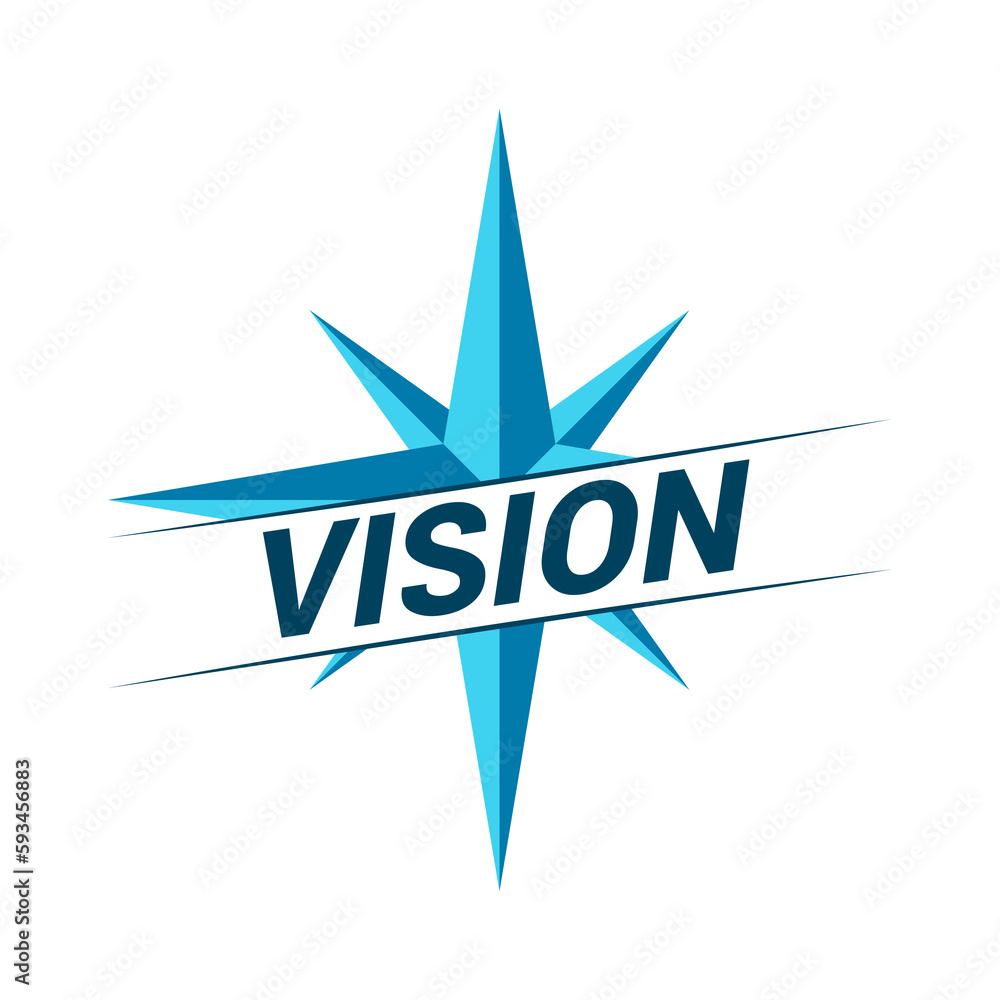 Vision Concept, Compass Isolated Vector Illustration Vision Concept, Compass Isolated Vector Illustration