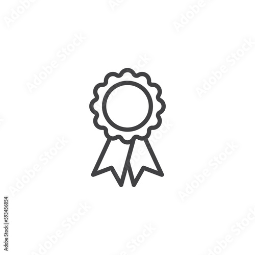 Award medal line icon