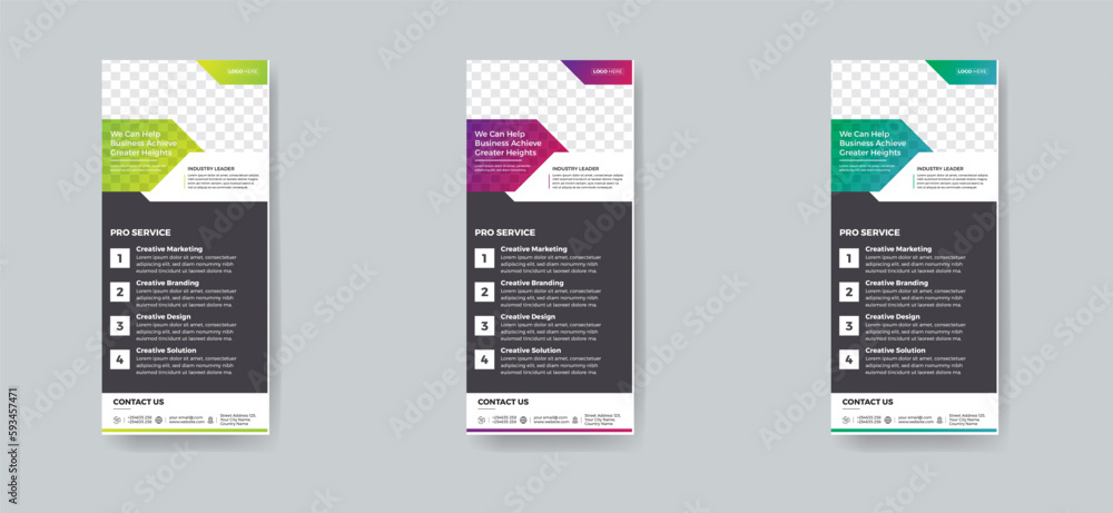 Creative Modern Corporate DL Flyer Design. DL Flyer design. Pink ...