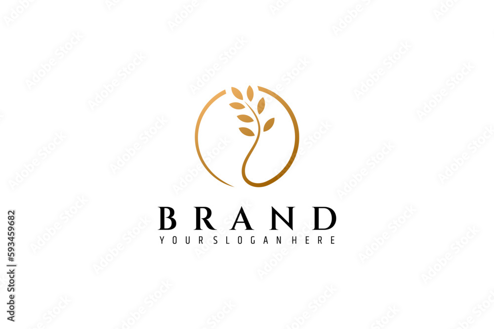 Agricultural Wheat Logo Template Vector in simple design Agricultural Wheat Logo Template Vector in simple design