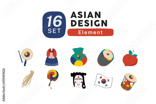Asian Design Element Set