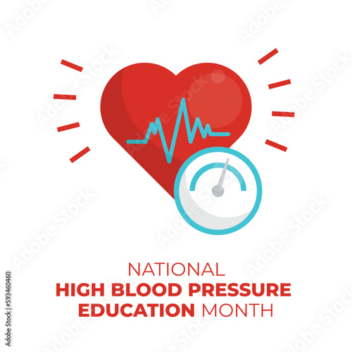 vector graphic of national high blood pressure education month good for national high blood pressure education month celebration. flat design. flyer design.flat illustration.