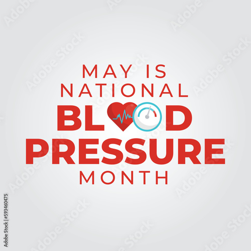 vector graphic of national high blood pressure education month good for national high blood pressure education month celebration. flat design. flyer design.flat illustration.
