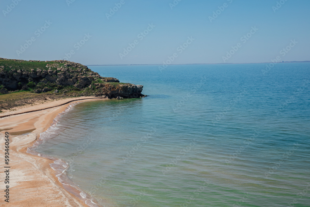 Obraz premium seashore rocks beautiful nature boat trip holiday
