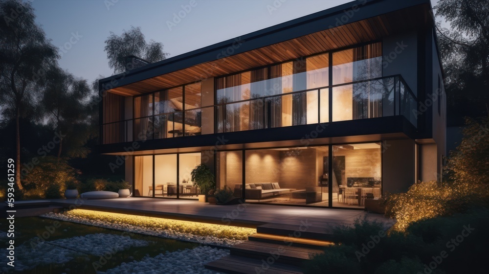 Sleek Modern House Generative Ai Sleek Modern House Generative Ai