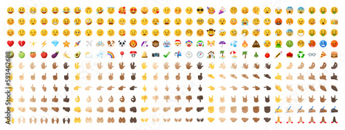 Stampa su tela All type of emojis in one big set