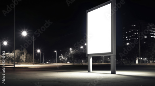 Blank vertical street billb...