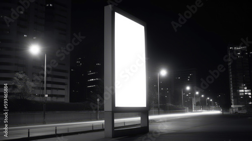 Blank vertical street billb...