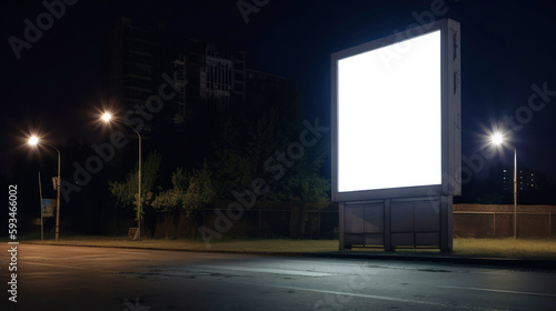 Blank vertical street billb...