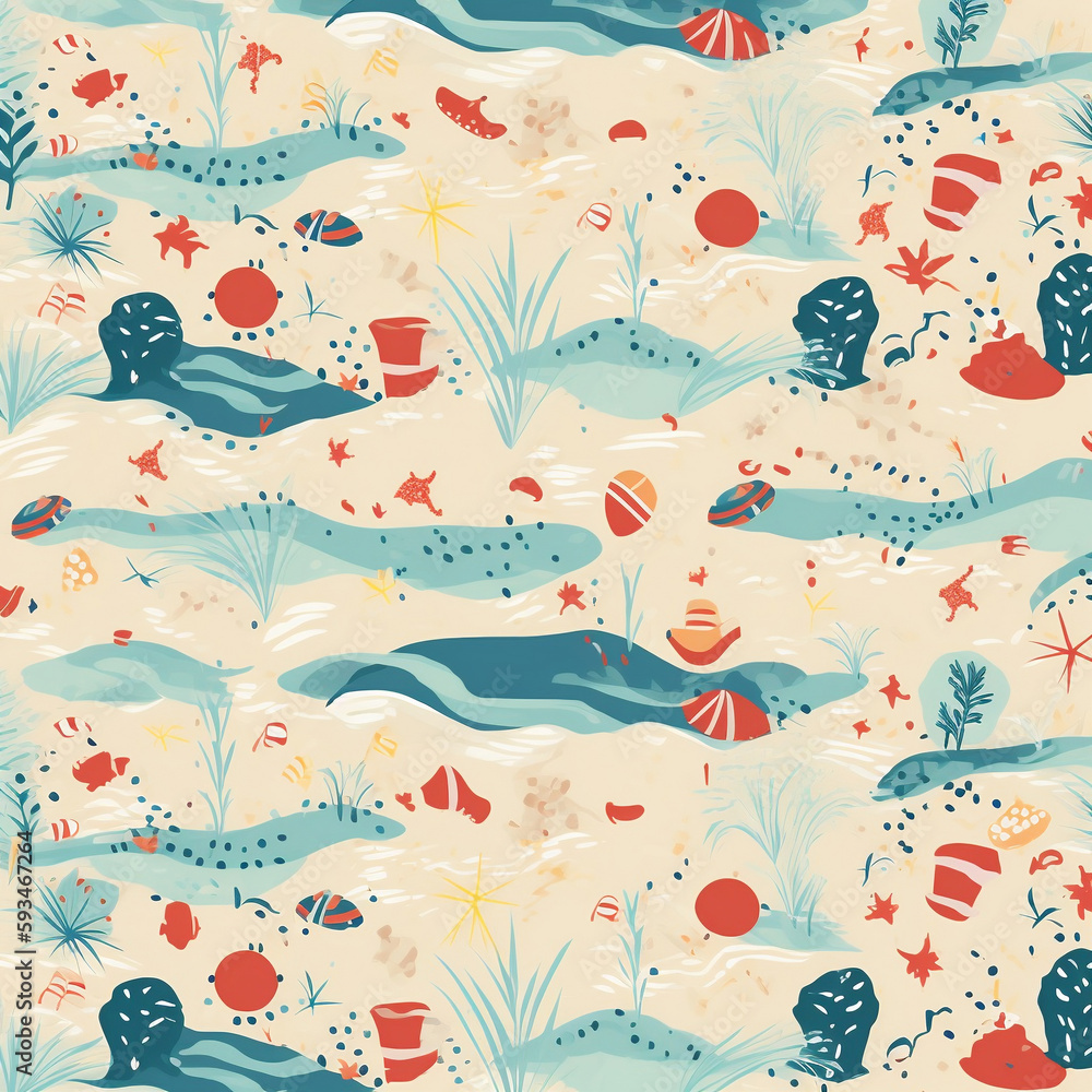 seamless pattern beach