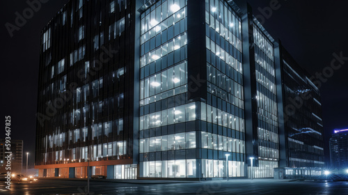 modern business center at night
