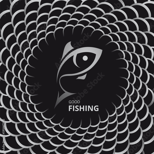 Logo for anglers. Font Open Sans