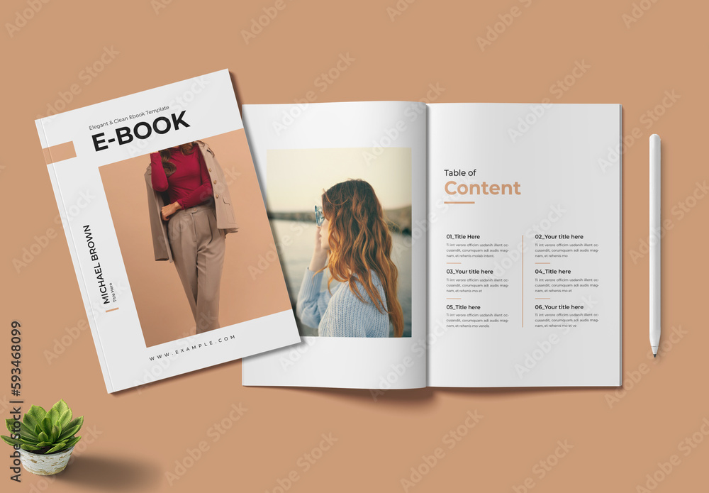 Modern Fashion Ebook Layout Design Template Stock Template Adobe Stock