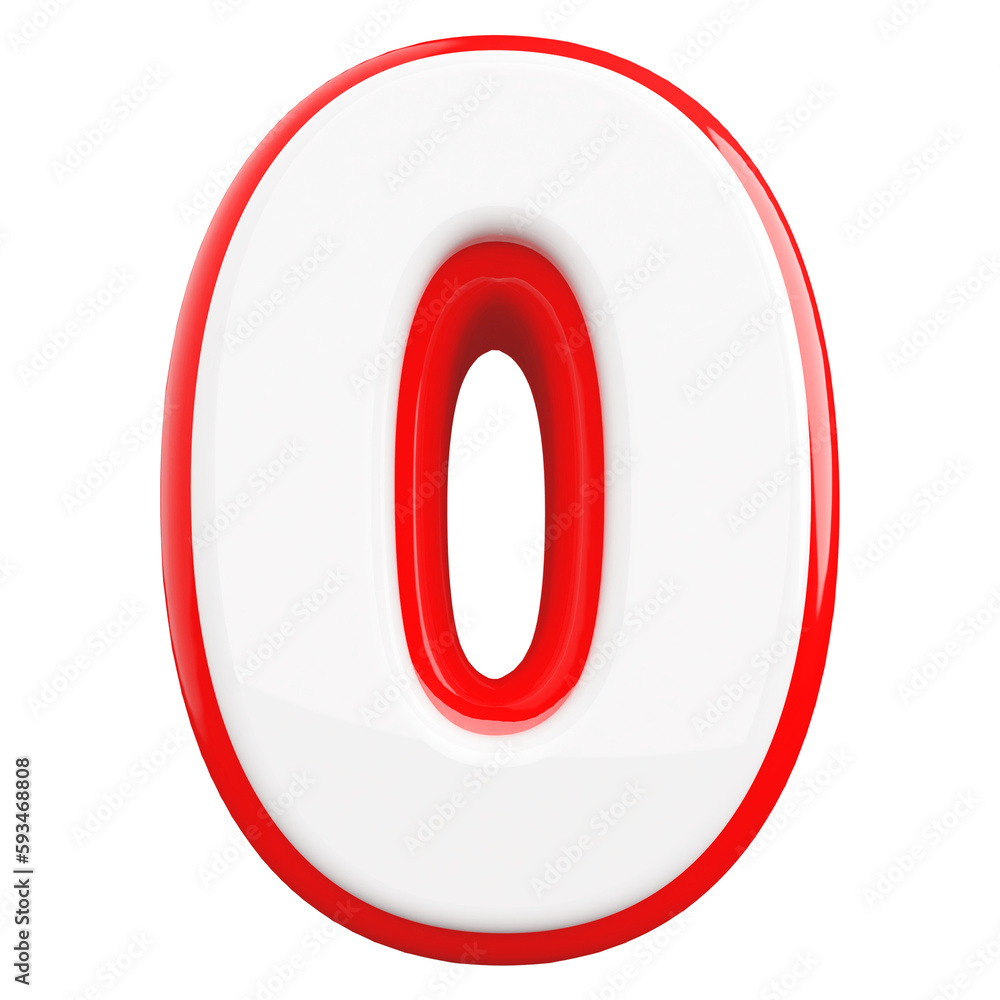 3d letter O red font render 3d letter O red font render