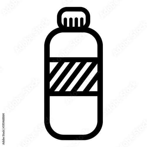 Bottle  icon.Plastic water bottle linear illustration. Sign,symbol for drinking water bottle.