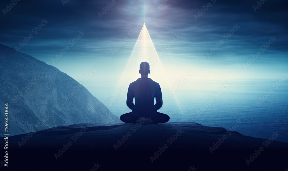 People experience deep relaxation through transcendental meditation practice Creating using generative AI tools