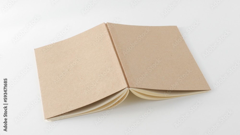 Recycled paper book on white background Recycled paper book on white background