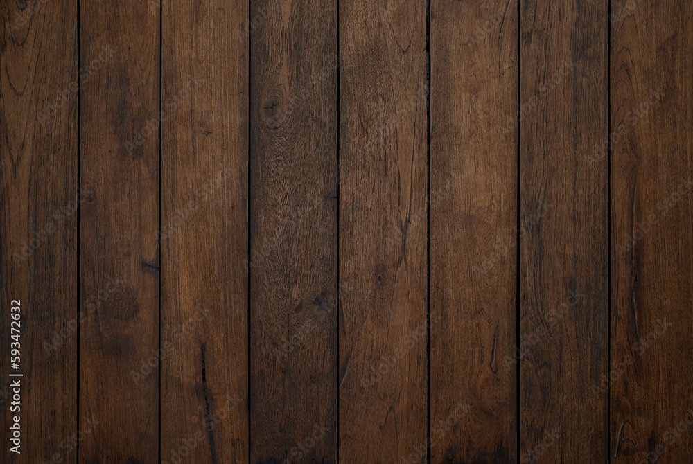 Naklejka premium Brown wood texture from natural tree. Beautifully patterned wooden planks, hardwood floor background