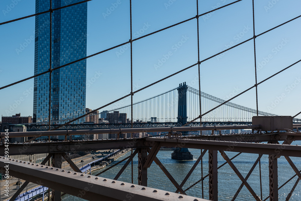 Naklejka premium Crossing the Hudson River in NYC