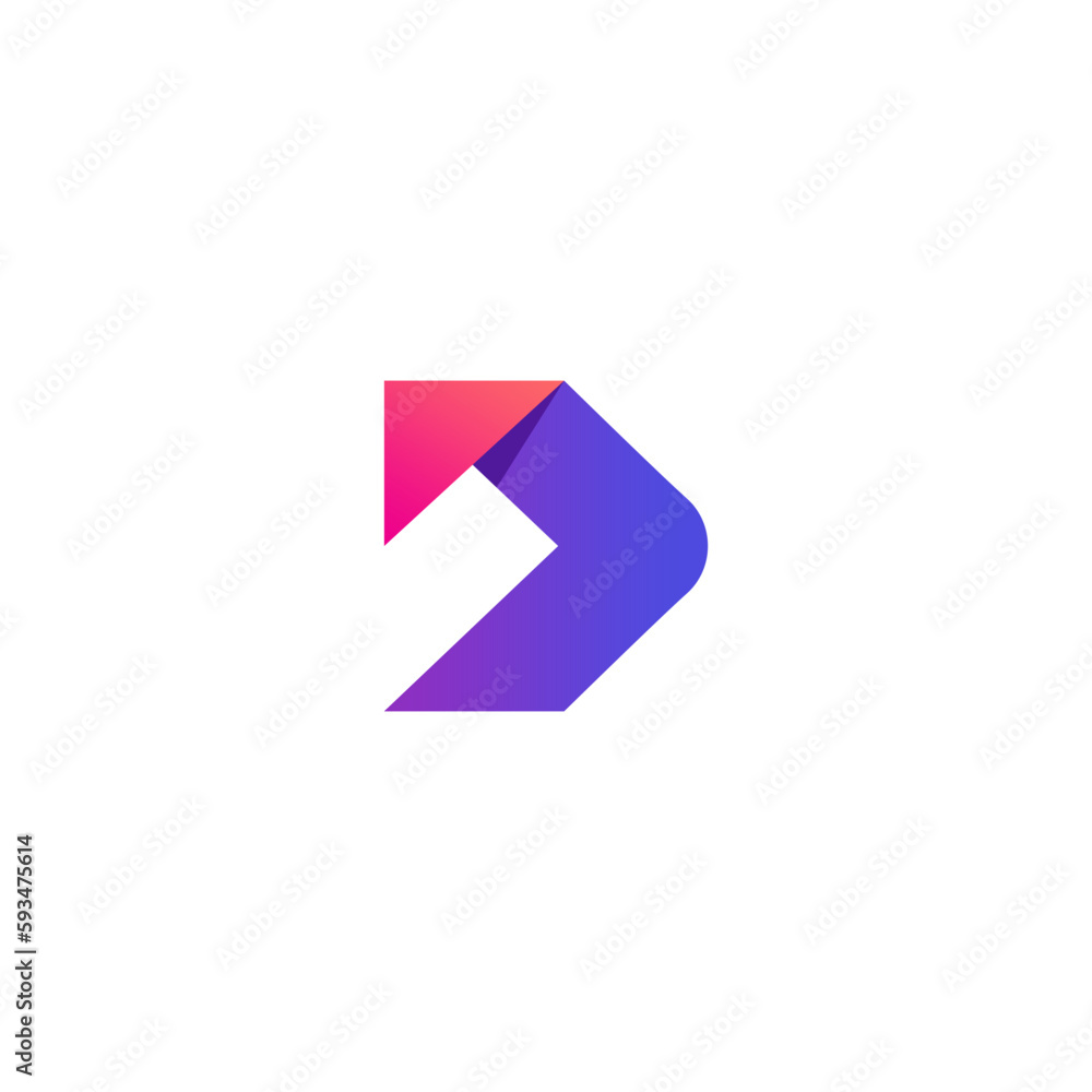 Letter D Logo Modern Design. D Initial Icon Letter D Logo Modern Design. D Initial Icon