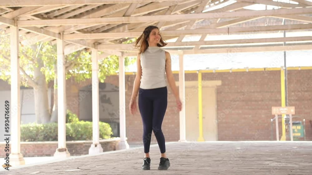 Stock video of Jumping Jack for weight loss exercise.