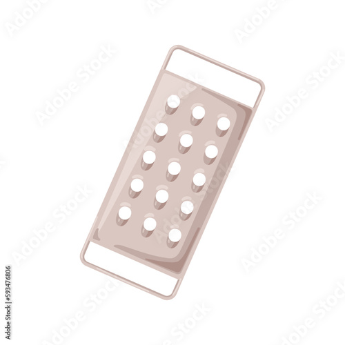 Metal grater for grating food. Cooking tool from stainless steel. Manual kitc...