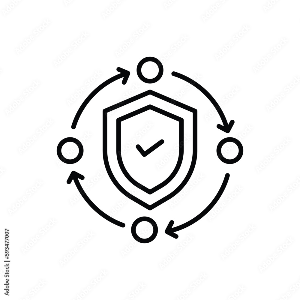 Fototapeta premium Shield icon vector stock.