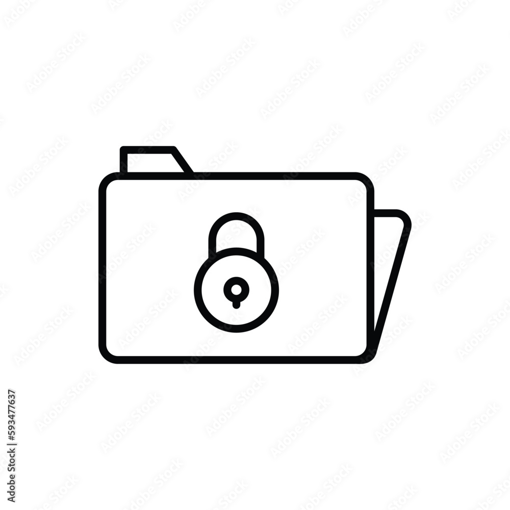 Secure Folder icon vector stock. Secure Folder icon vector stock.